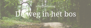 schrijfoefening weg bos